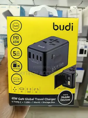 Budi AC355B65 65W Gan Global Travel Charger.