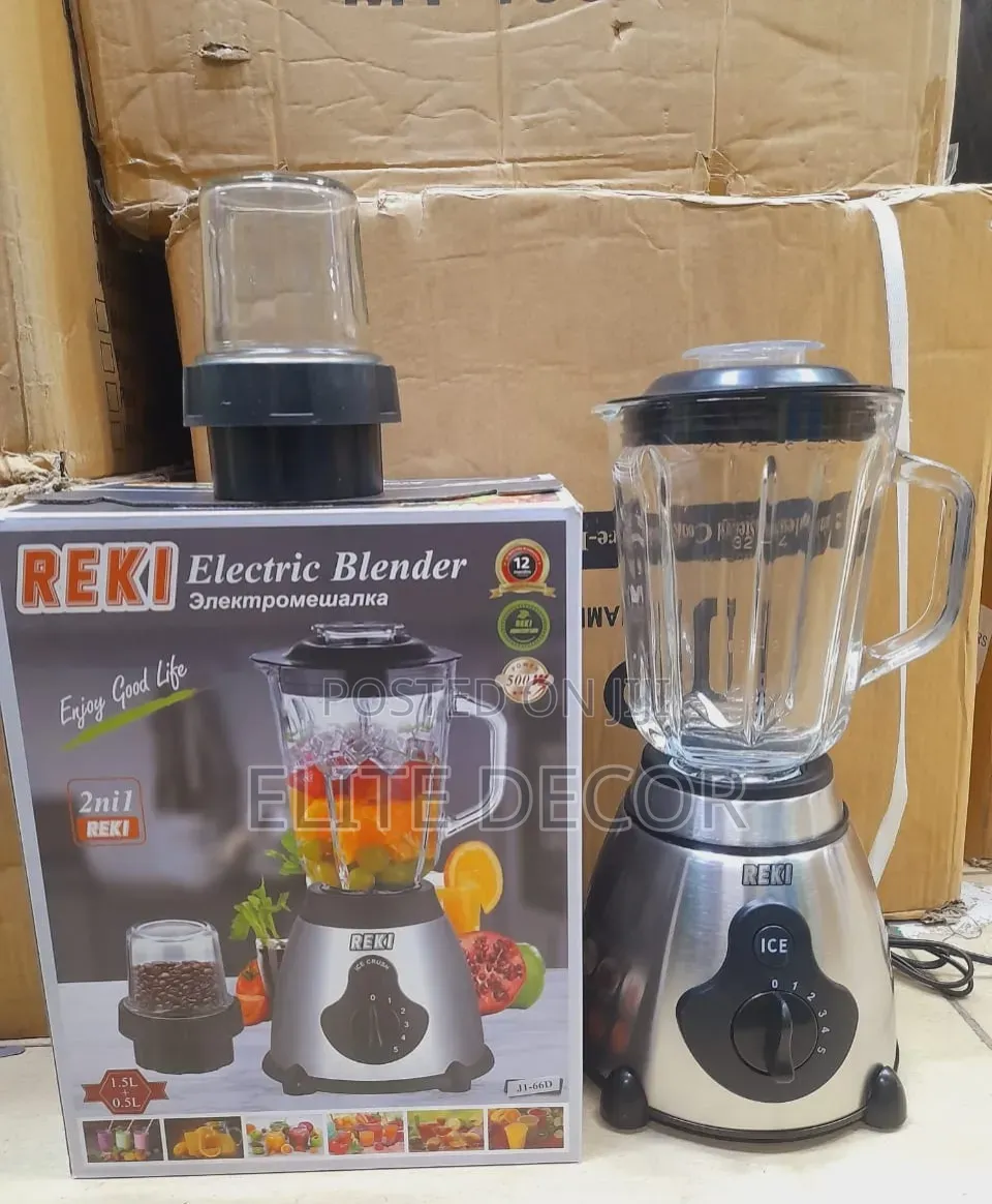 Reki 2 In1 Powerful  Commercial Blender..1.5l Glass Jar