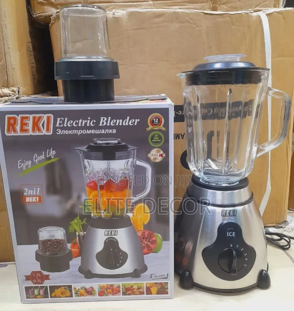 Reki 2 In1 Powerful  Commercial Blender..1.5l Glass Jar