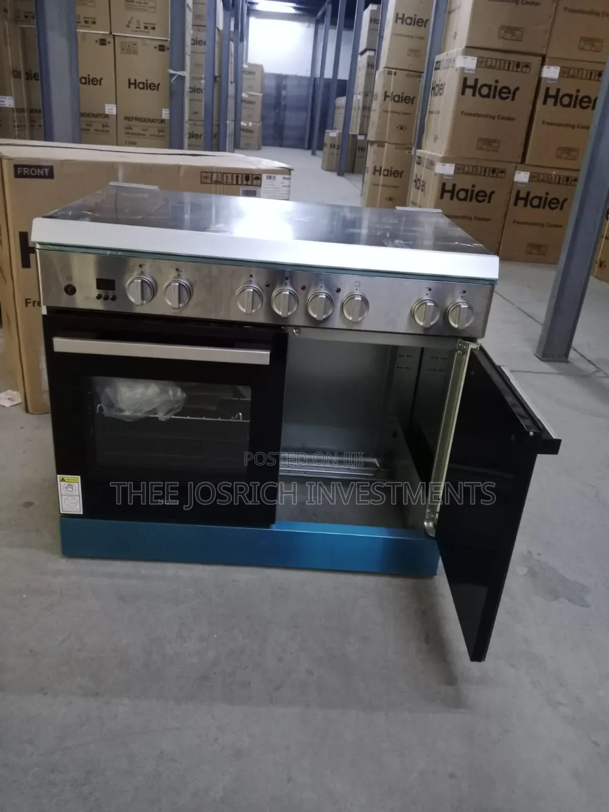 90*60 Haier 6 Burner Cooker Has Wok Burner, Gas Sensor Standing Cooker