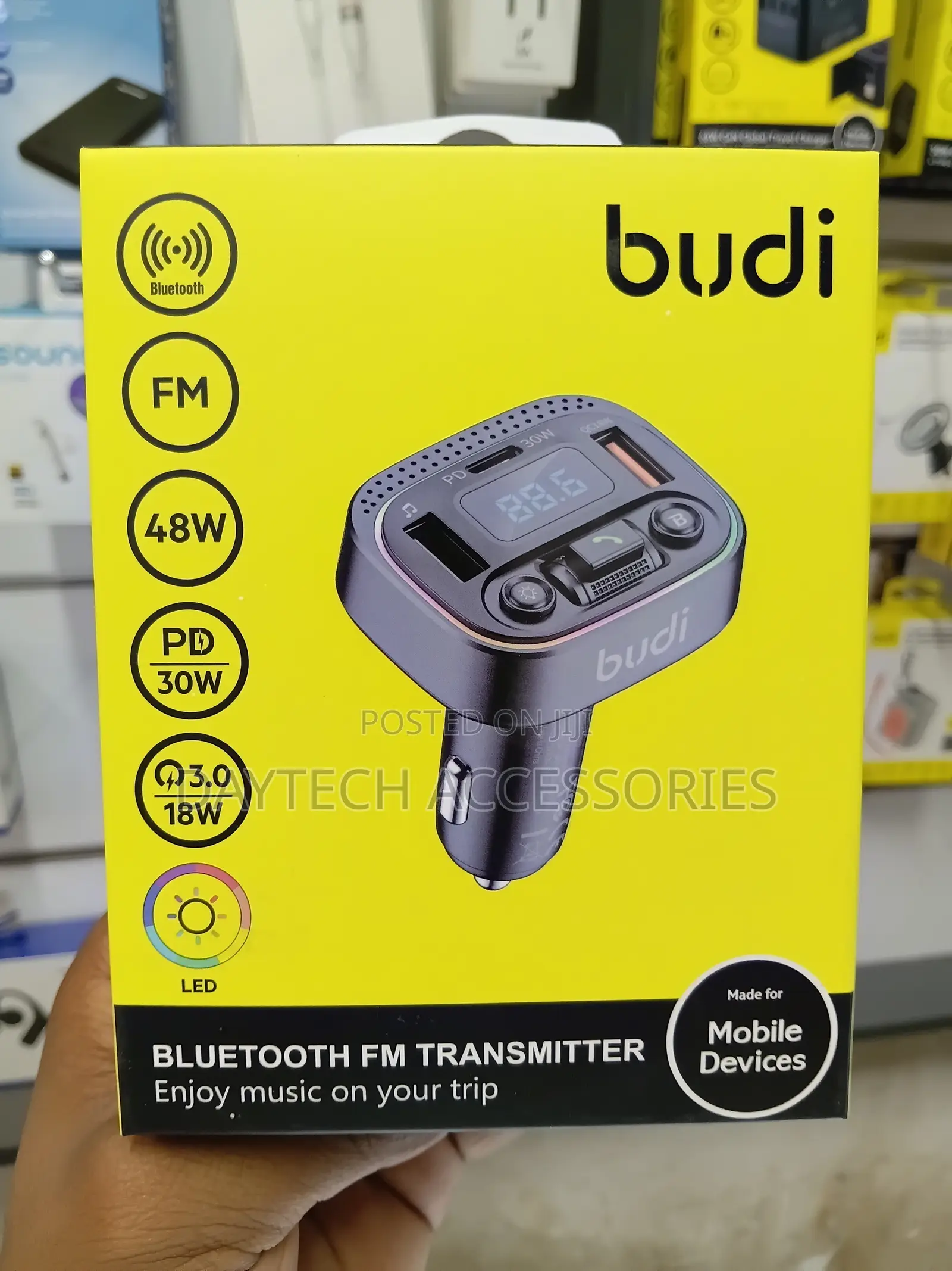 Budi 48W Bluetooth FM Car Transmitter (Model CCT19B / 48W Variant)