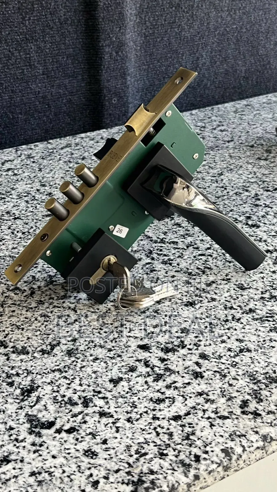 Quality Black Rose Handle 3 Pin Cylinder  Lock