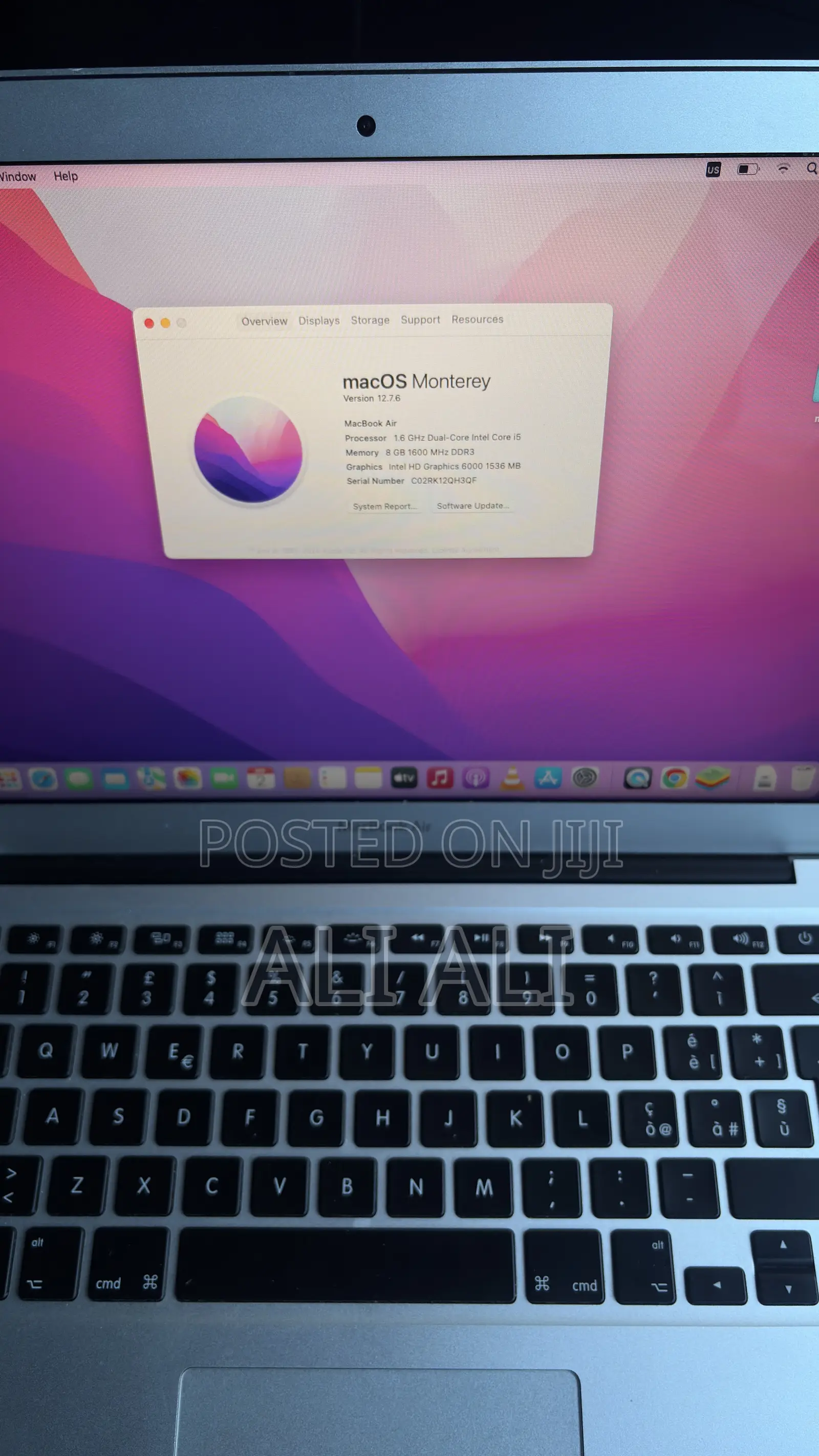 Laptop Apple MacBook Air 8GB Intel Core i5 SSD 256GB