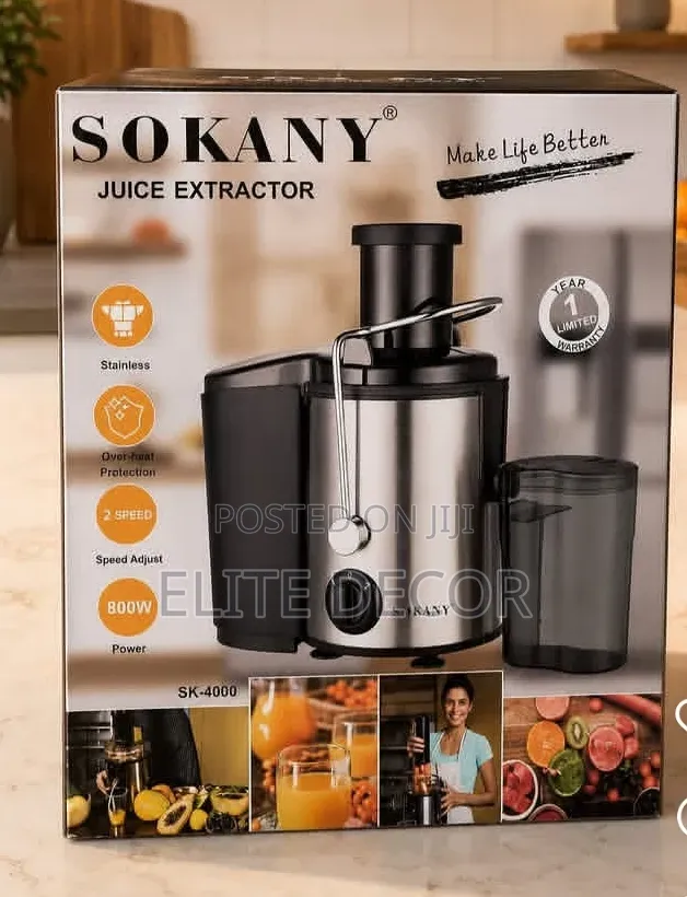 SOKANY SK-4000 800W Juicer – Powerful Fruit & Vegetable Extractor