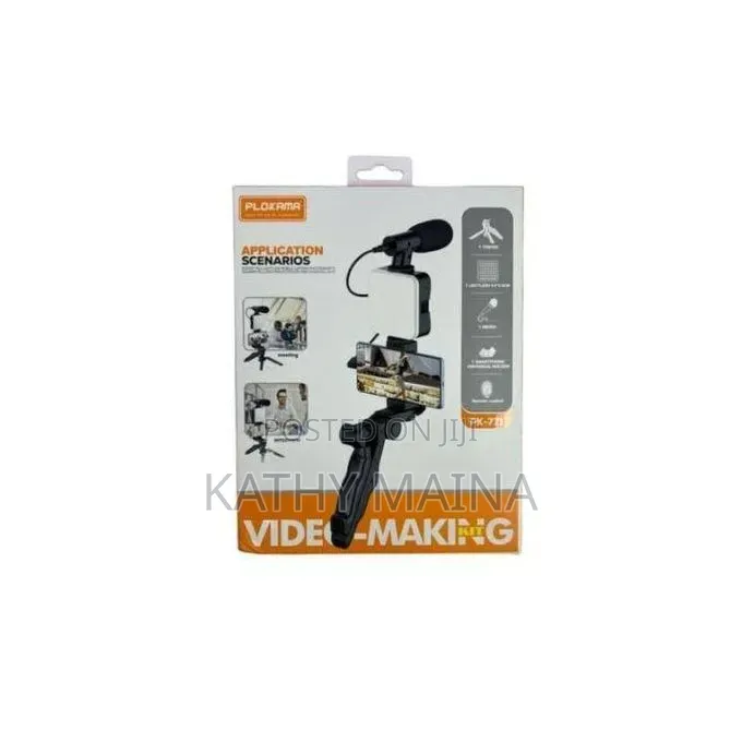 Video-Making Kit With LED Fill Light, Cardioid Microphone, Tripod &