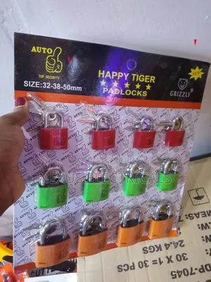 12 Set Padlocks Happy Tiger