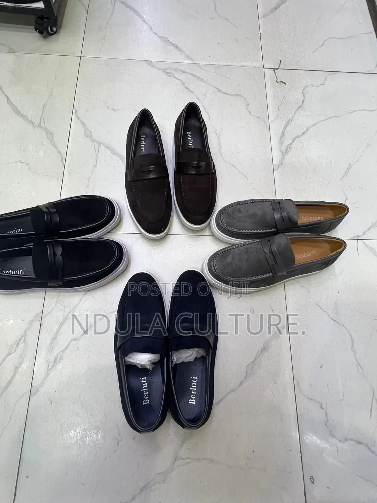 Berluti//Santoni Suede Loafers Rubber Soles