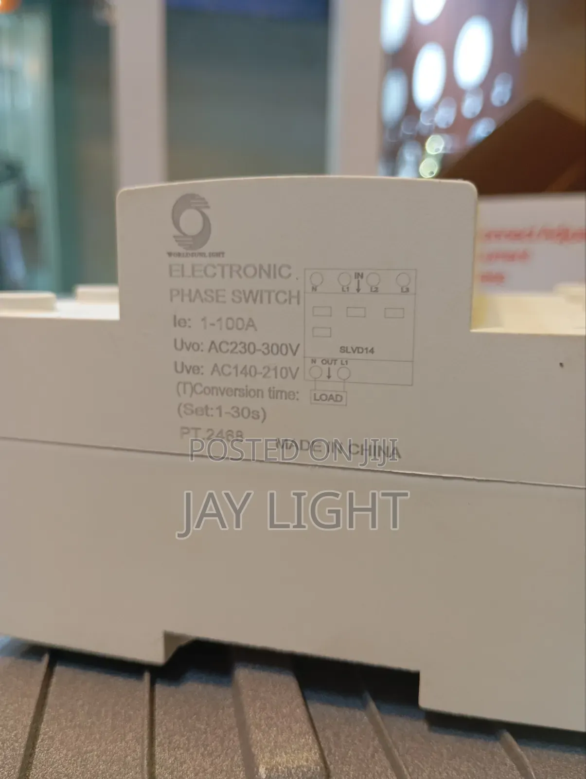 100A 3P Din Rail Phase Selector Adjustable Over/Under Voltage Protecto