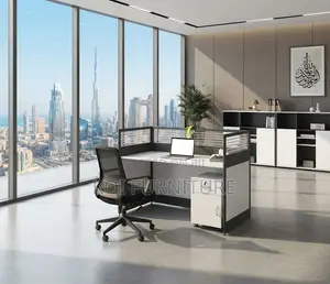 Office Workstation; One User MDF Brown Colored Station Desk