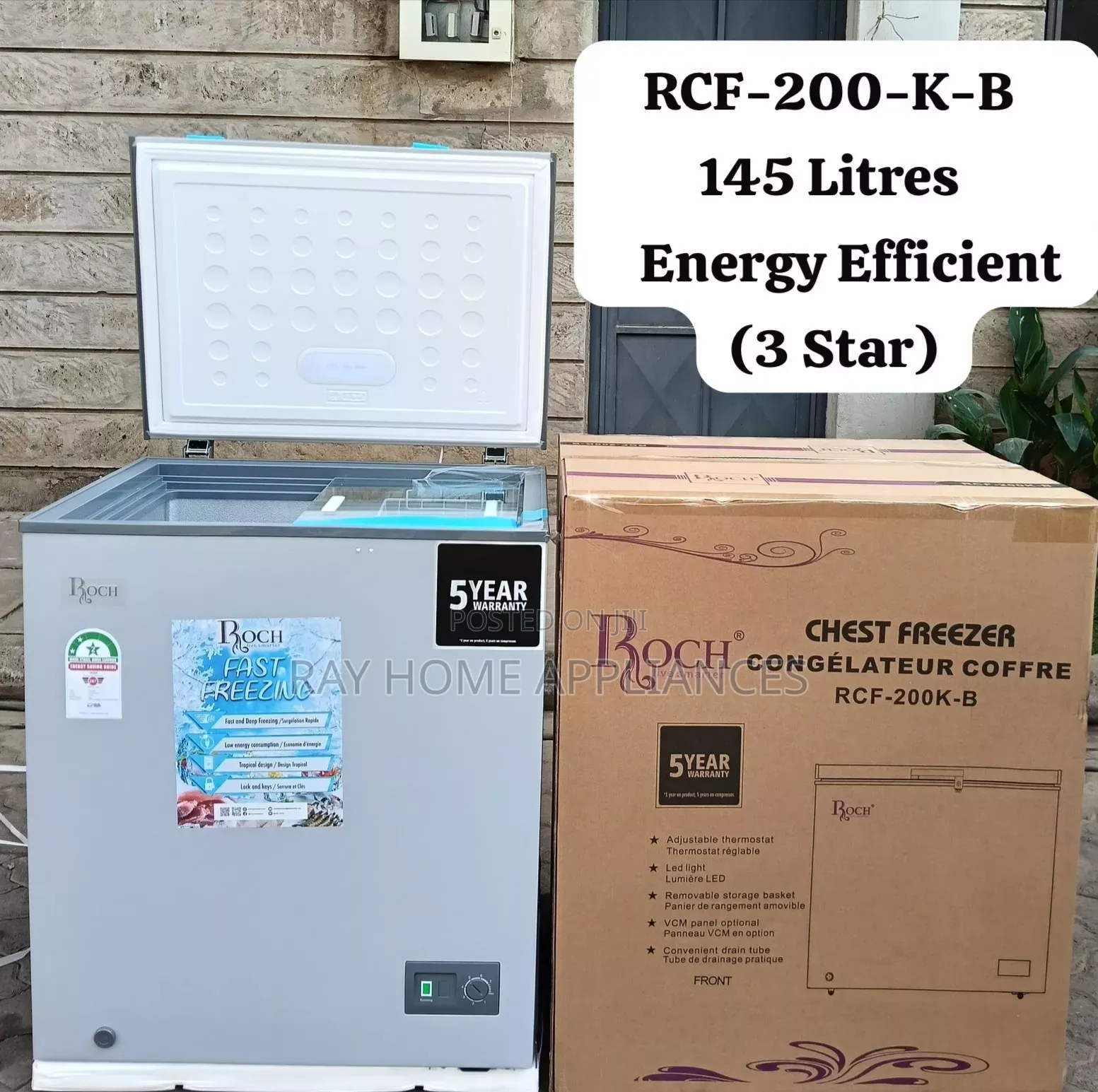 Roch 145litres Freezer  RCF-200-K-B