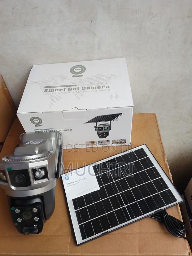 4g Dual Lens Solar Simcard Wireless Solar Powered 4mp PTZ CCTV Camera