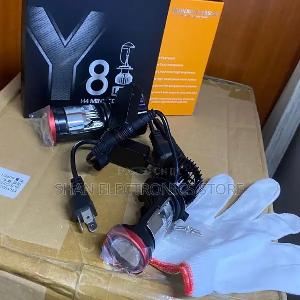 H4 Y8 LED Projector Headlight 22000LM Super Bright 9003