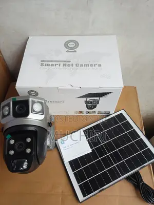 V380 4g Dual Lens Solar CCTV 360° Rotating, Solar Powered