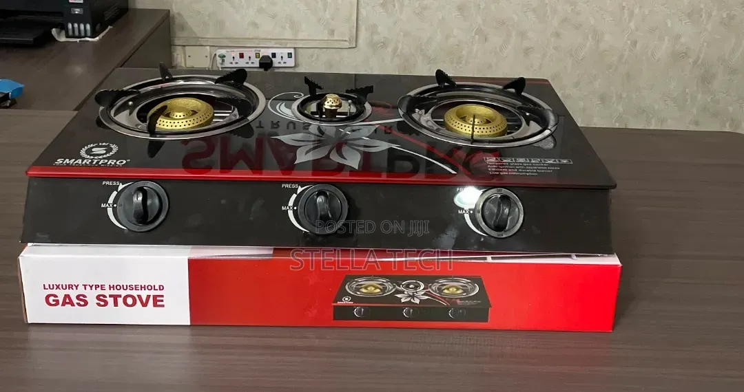 Smart Pro Gas Stove 3burner Glass