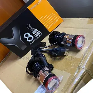 Y8 H4 LED Mini Projector Headlight 9003 22000LM Upgrade Bulb