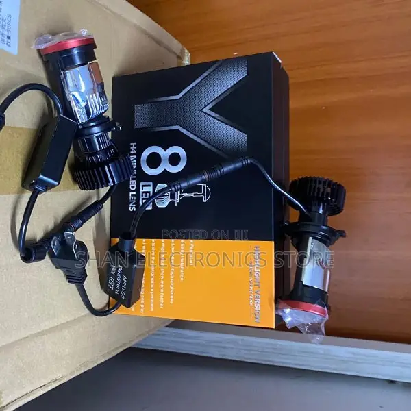 H4 Y8 LED Projector Headlight 9003 Super Bright 22000LM Bulb