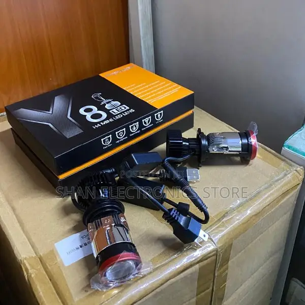 H4 Y8 LED Projector Headlight 9003 Super Bright 22000LM Bulb