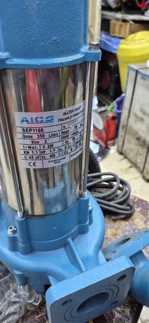 2 Inch  Sewage Pump With Cutter 350l/ Min Flow 1.5 HP AICO JAPAN