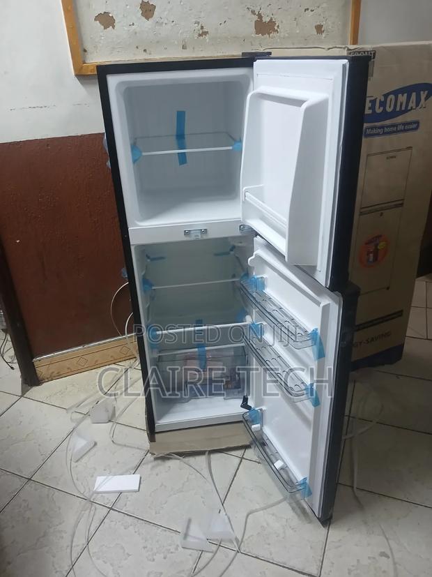 Ecomax 138L Dark Silver Double Door Fridge – Compact & Efficient