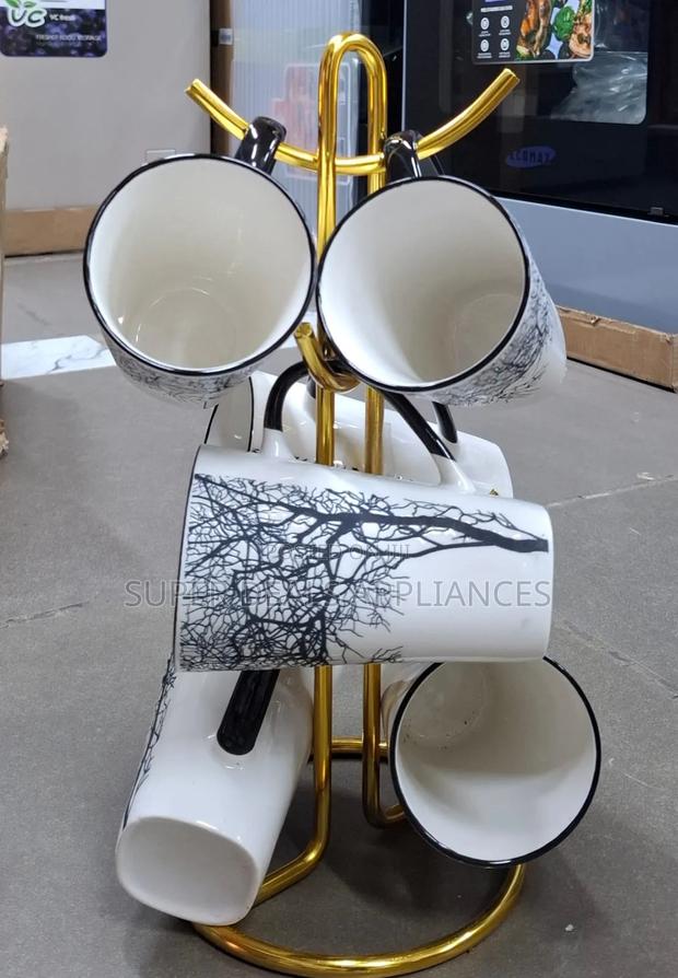 6pcs White Tree Mug