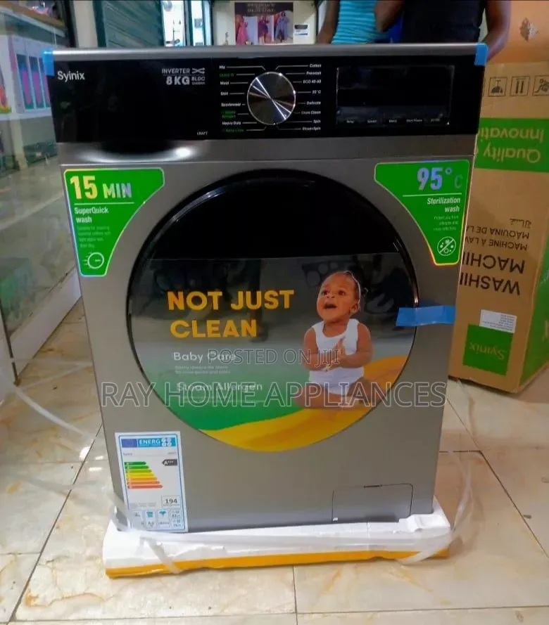 Syinix 8kg Washing Machine Front Load New Model  V8WMFT
