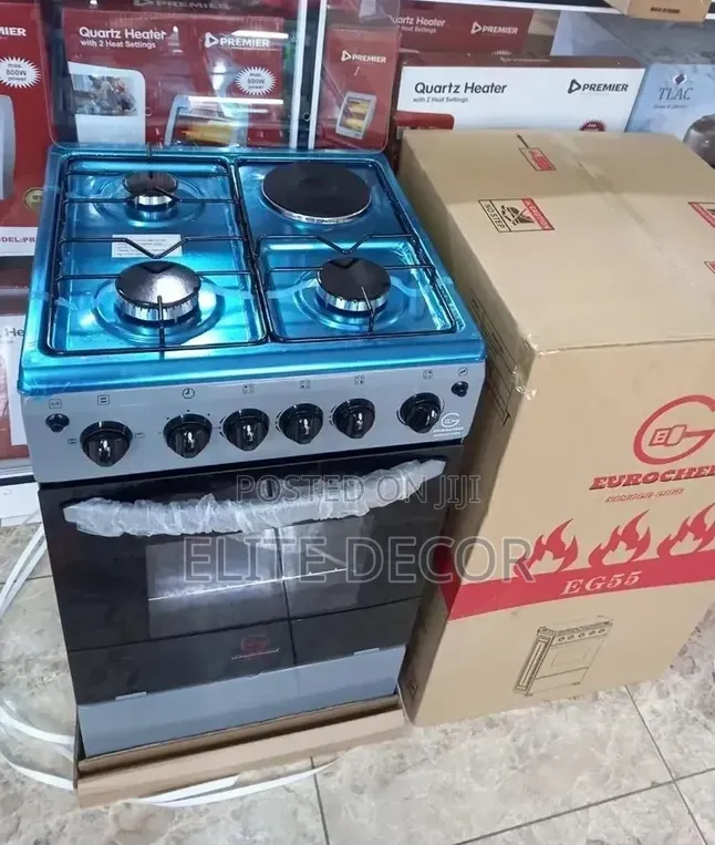 Eurochef 60×65 3 Gas + 1 Electric Cooker With Electric Oven