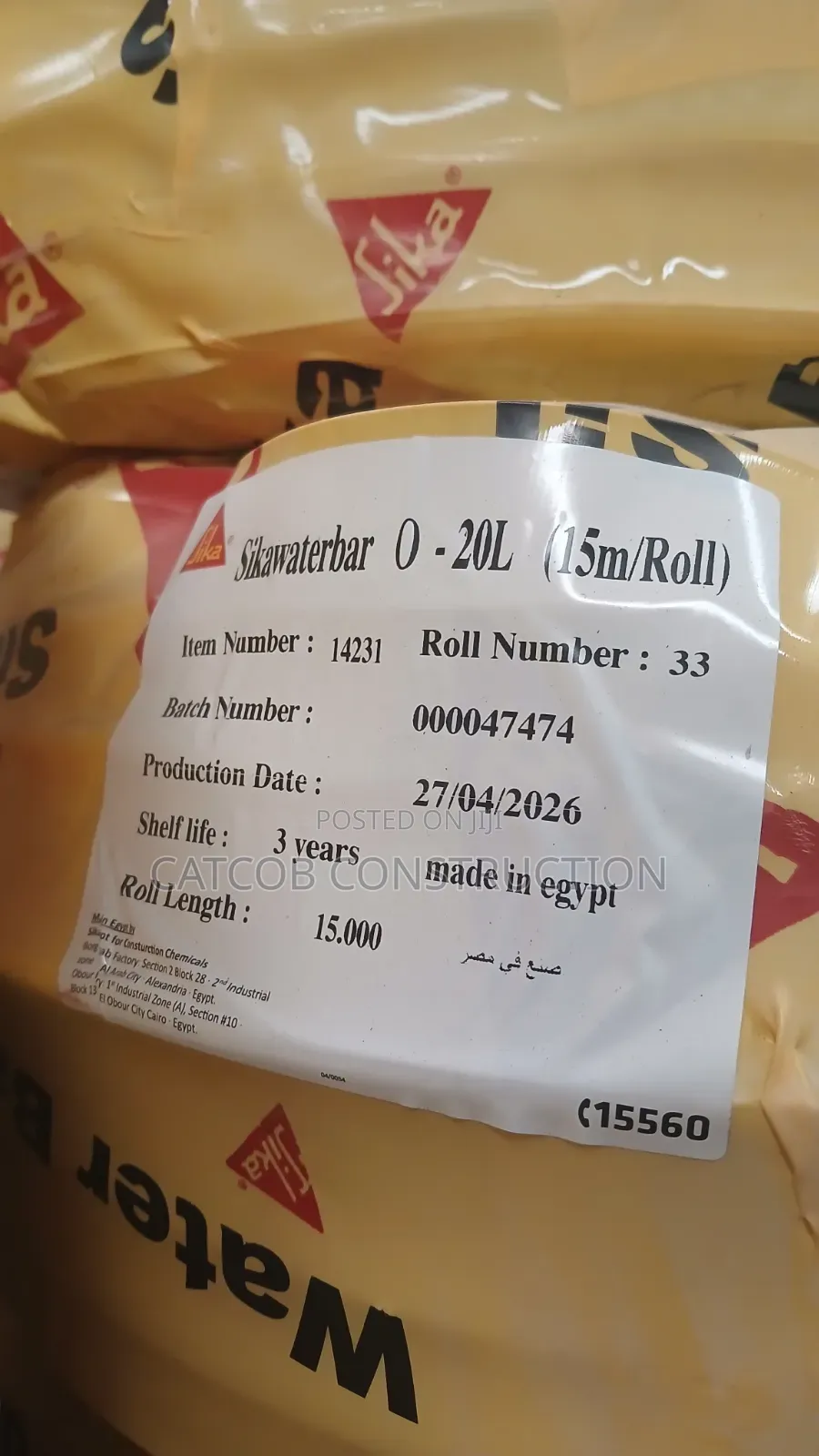 Sika Waterbar V20 15m Roll
