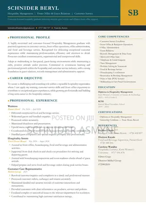 Customer service and hospitality leisure