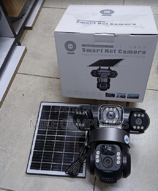 Triple Lens 4G SIM CCTV Camera Solar Powered for Home Farm