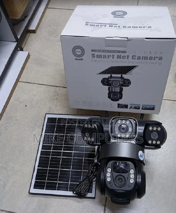 Triple Lens 4G SIM CCTV Camera Solar Powered for Home Farm