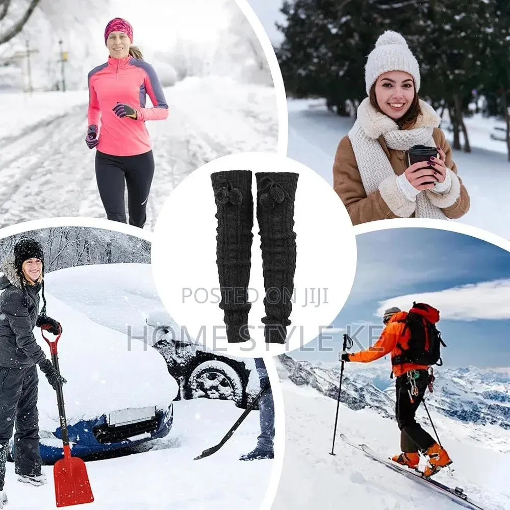 Long Winter Warm Leg Warmers With a Tie Loop