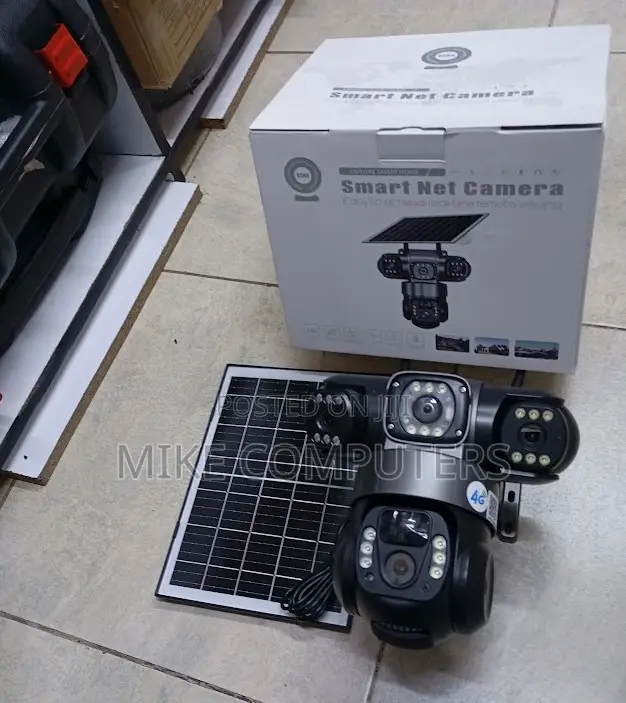 VTS28 V380 Triple 4g Lens Security Solar Camera With 4G SIM Card