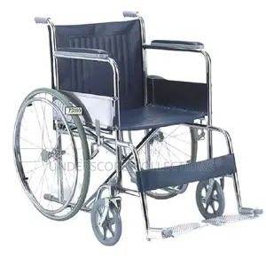 Standard Folding Manual Steel Wheelchair With Padded Upholstery