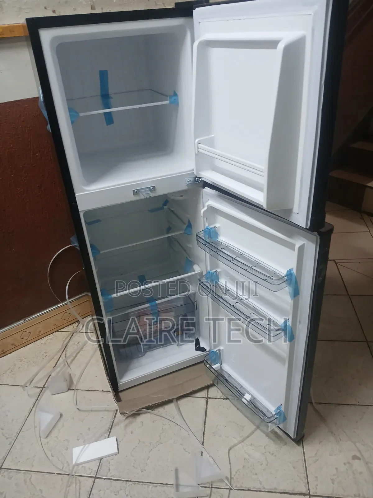 Ecomax 138L Double Door Refrigerator – Premium Dark Silver Finish