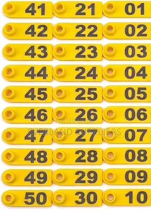 Heavy-Duty Livestock Identification Slim Ear Tags - Numbered