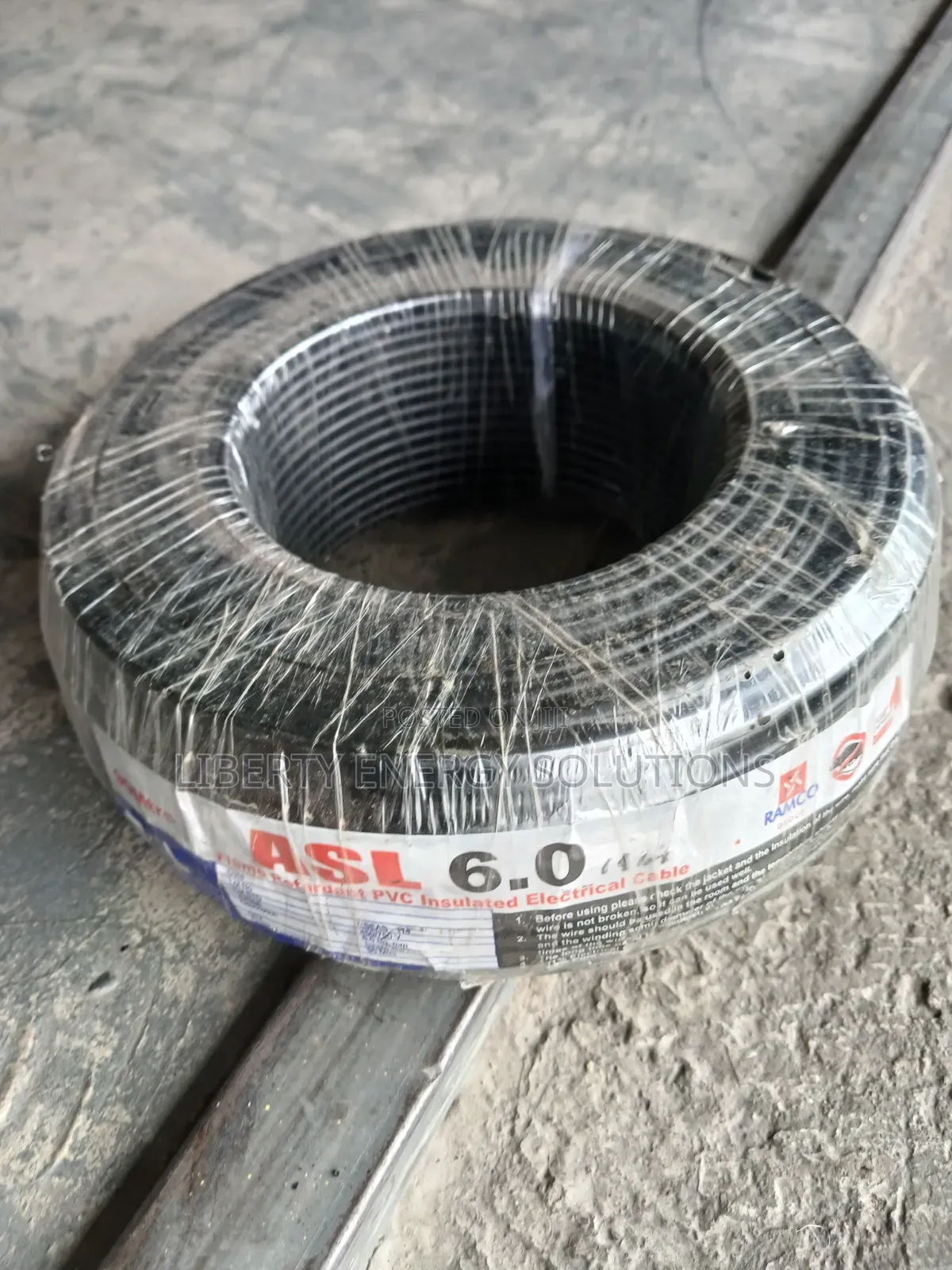 ASL 6.0 Mm2 Single Core Black