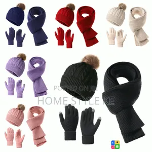 *3 in 1 Adult Warm  Winter Set,Scarf, Touch Gloves, and Marvin
