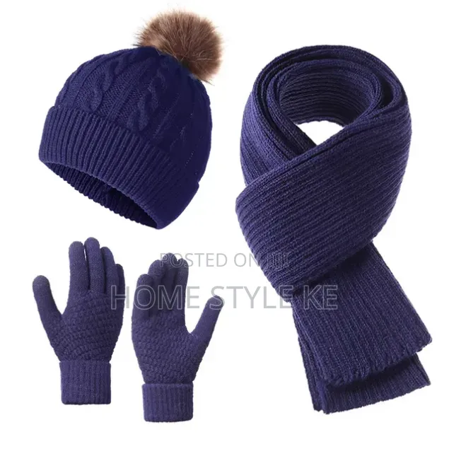 *3 in 1 Adult Warm  Winter Set,Scarf, Touch Gloves, and Marvin