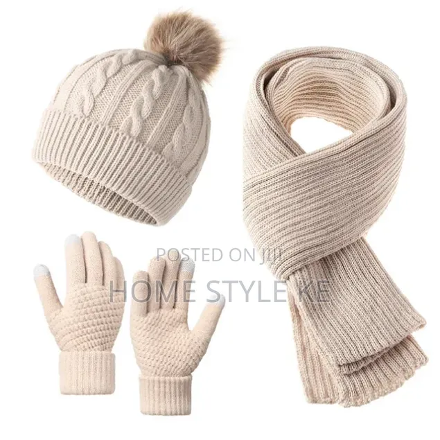*3 in 1 Adult Warm  Winter Set,Scarf, Touch Gloves, and Marvin