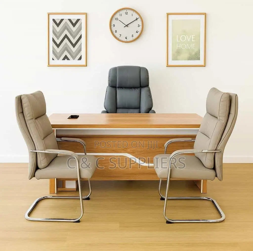 Imported Executive Desk With Side Extension.