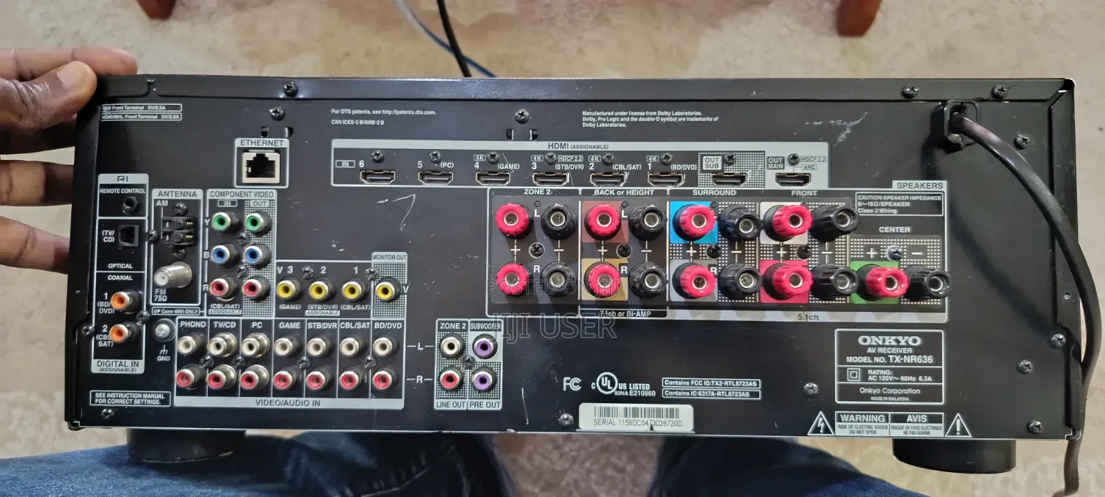 Onkyo Audio Video Receiver Avr TX-NR636 7.2