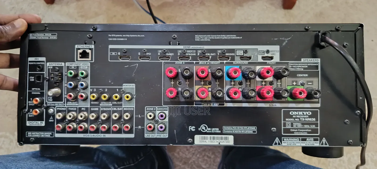 Onkyo Audio Video Receiver Avr TX-NR636 7.2