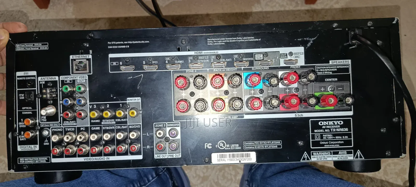 Onkyo Audio Video Receiver Avr TX-NR636 7.2