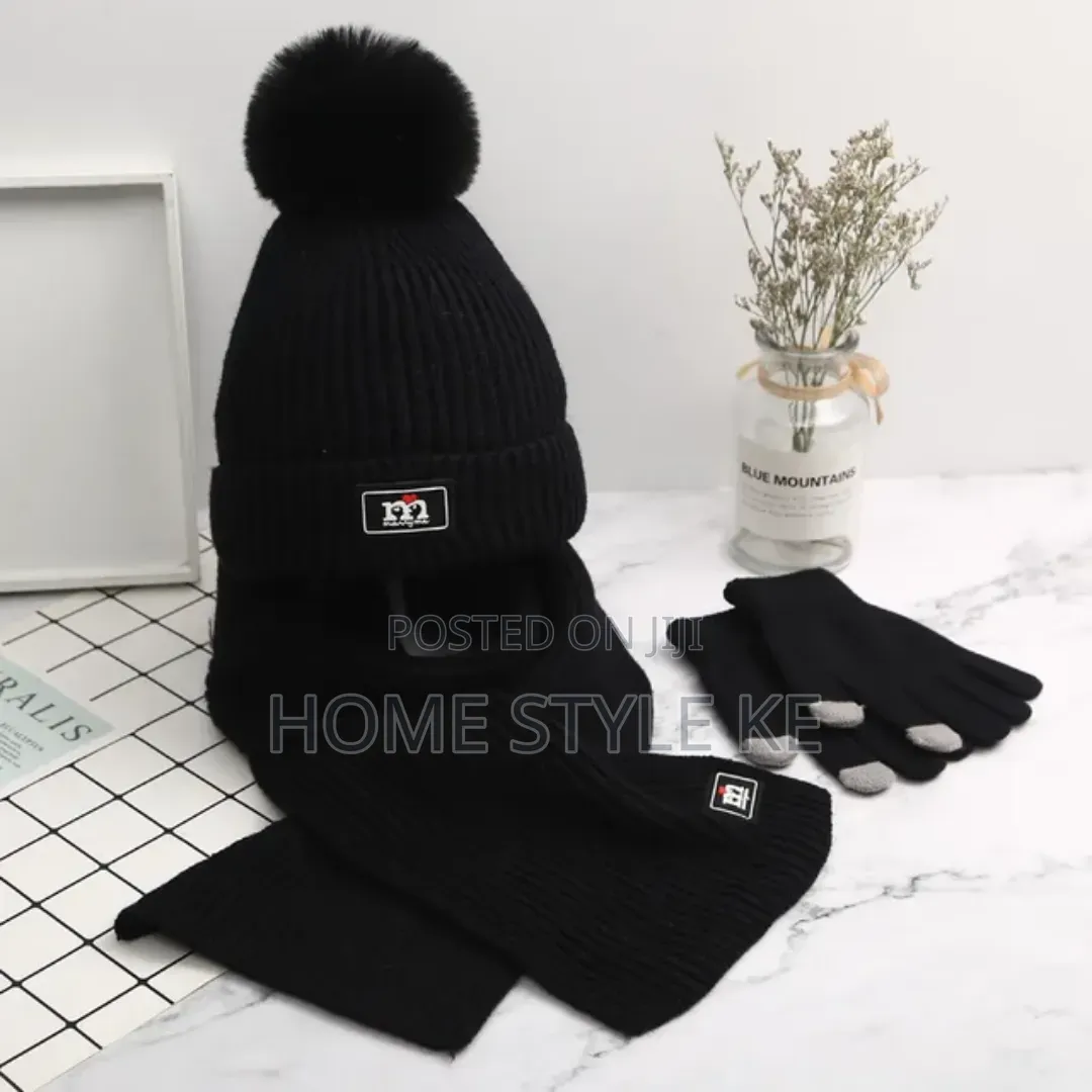 3 in 1 Winter Kids Beenie Hat,scarf Set and Gloves