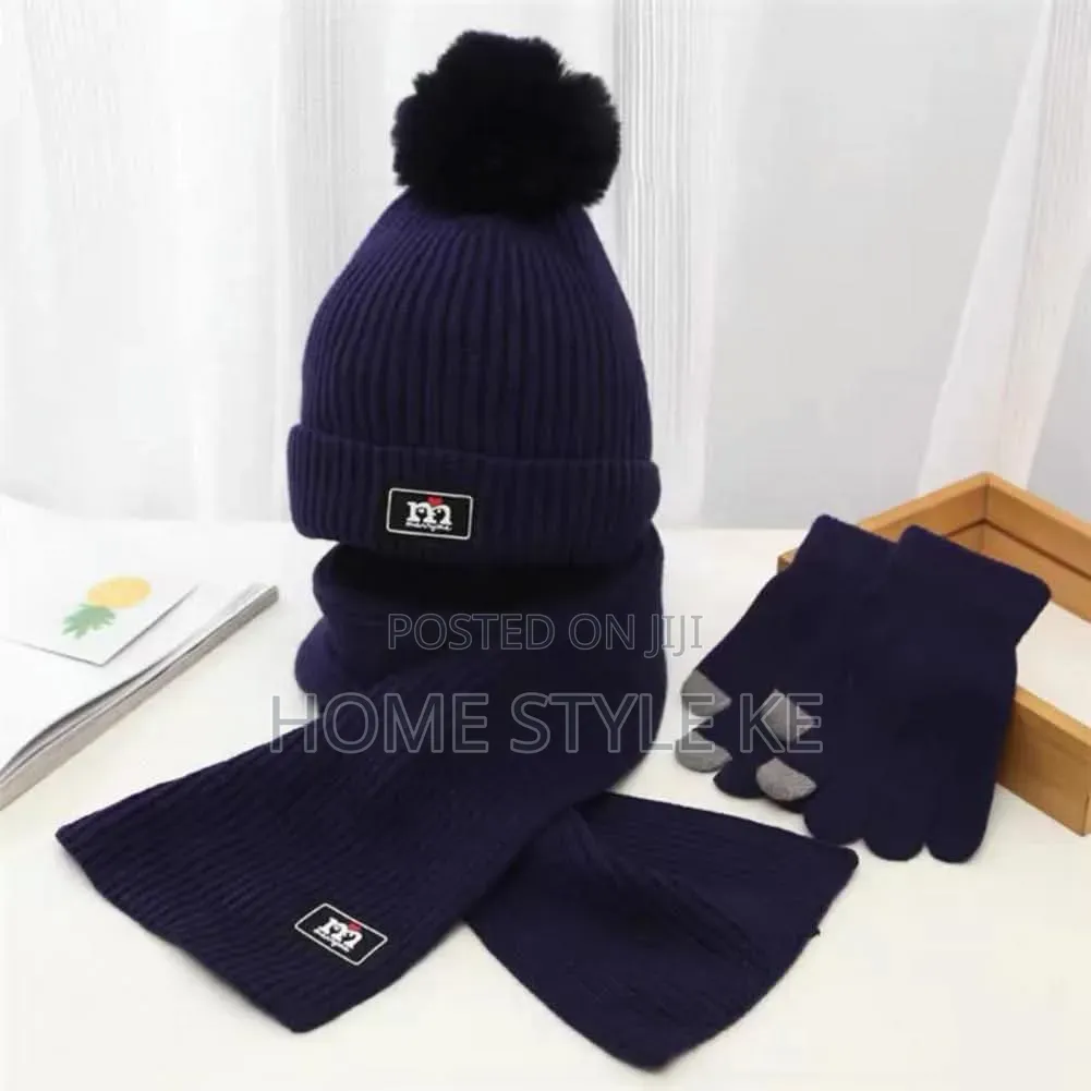 3 in 1 Winter Kids Beenie Hat,scarf Set and Gloves