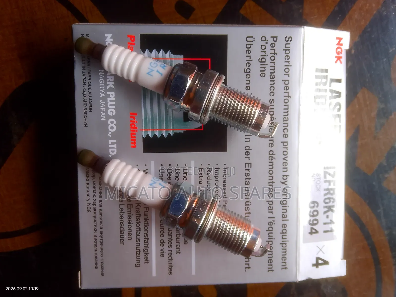 NGK Laser Iridium Spark Plugs IZFR6K-11
