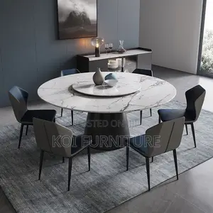 Dining Set; Luxury 6 Seater Round Dining Sets