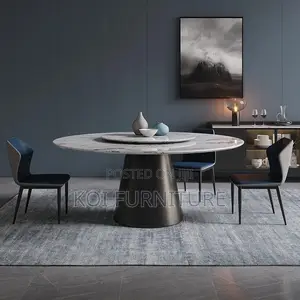 Dining Set; Luxury 6 Seater Round Dining Sets