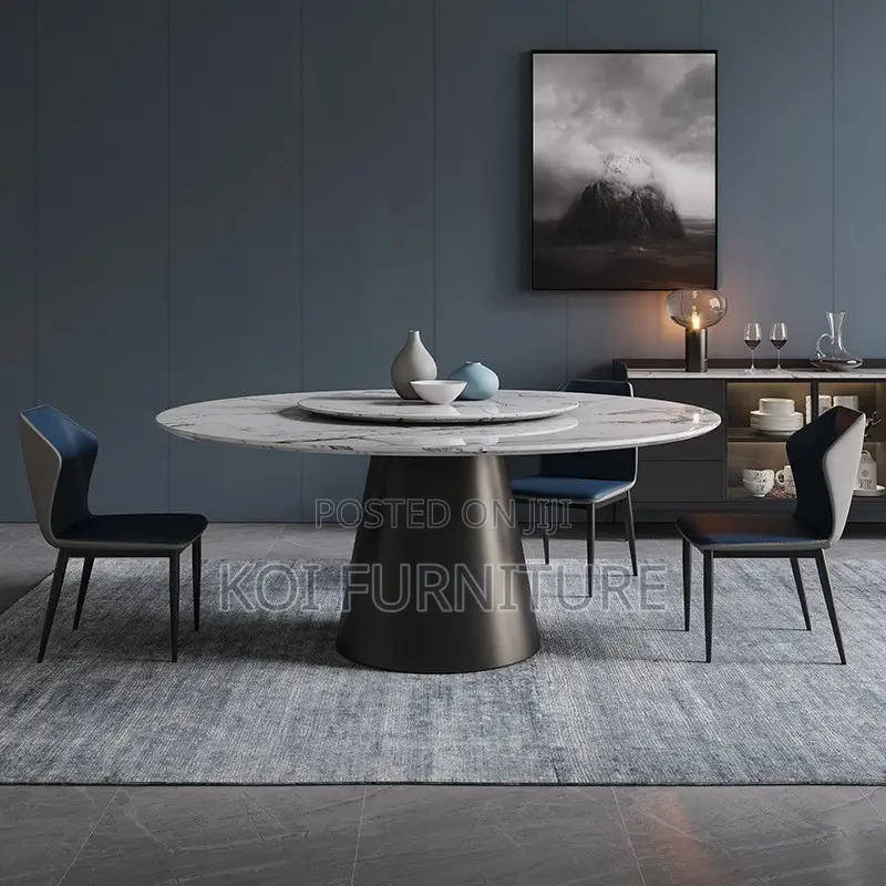 Dining Set; Luxury 6 Seater Round Dining Sets
