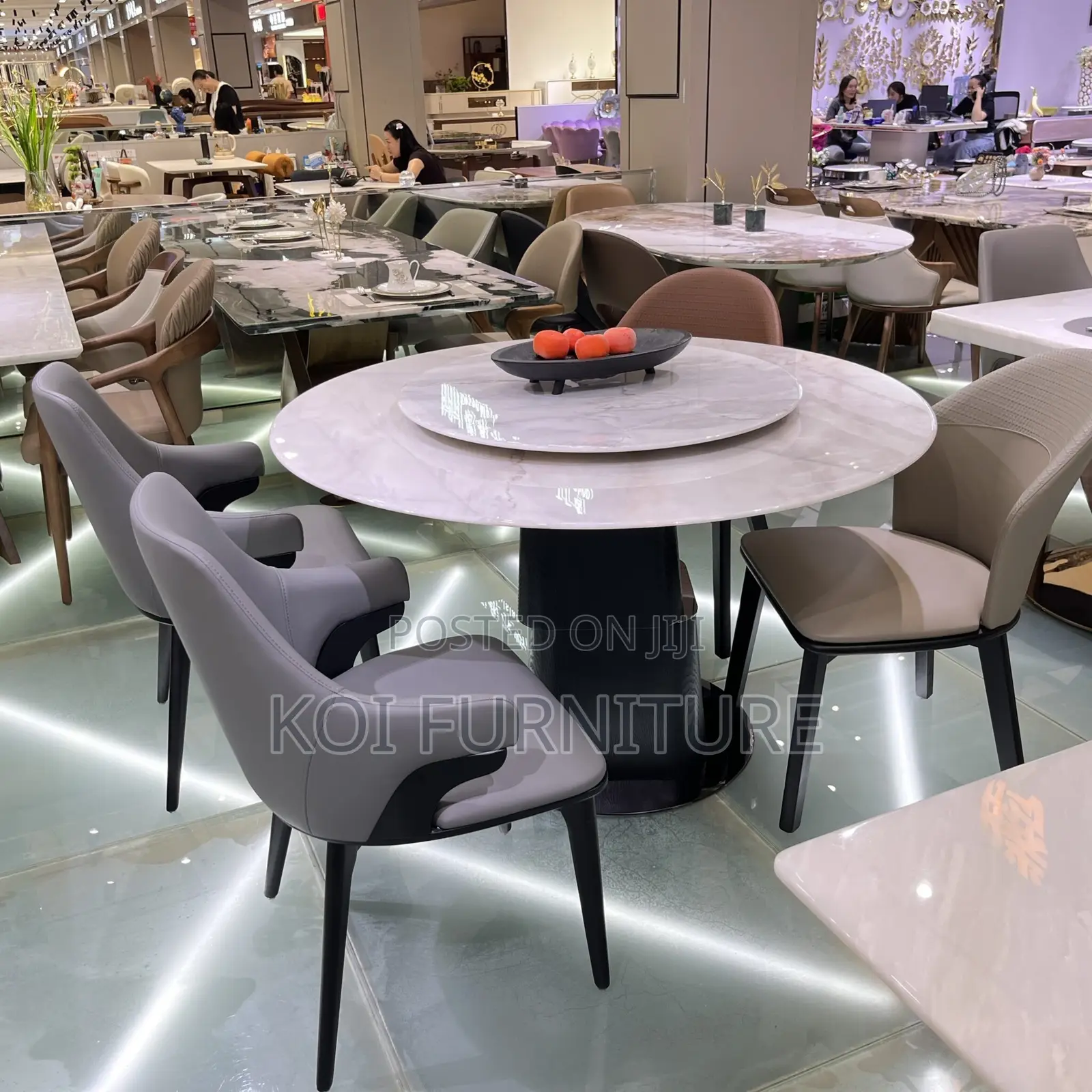 Dining Set; Luxury 6 Seater Round Dining Sets